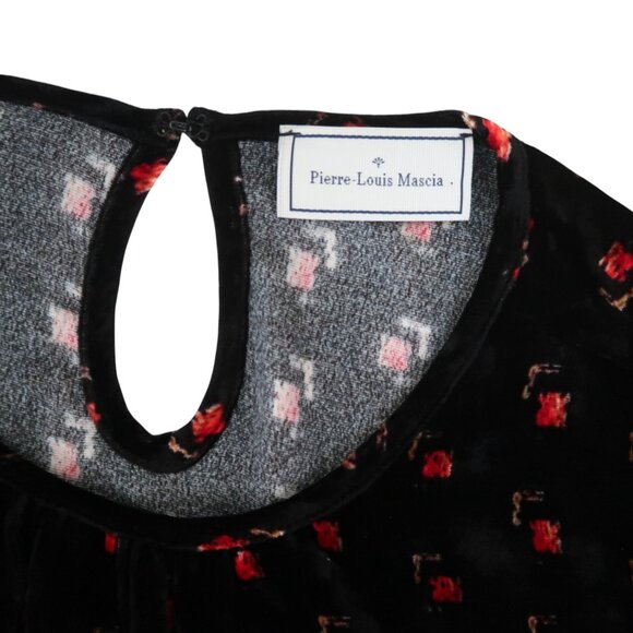 PIERRE-LOUIS MASCIA printed velvet blouse sz XS - Picture 5 of 7